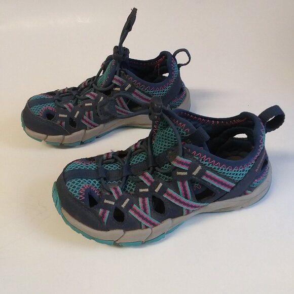 Merrell Kids Sneakers Blue Pink Outdoor Hiking Shoes Waterproof Kids size 10M - Picture 10 of 10